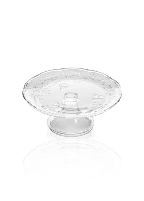 Hermia CAM0499 Plato para Servir Pasteles de Vidrio Transparente 28x28x13 cm